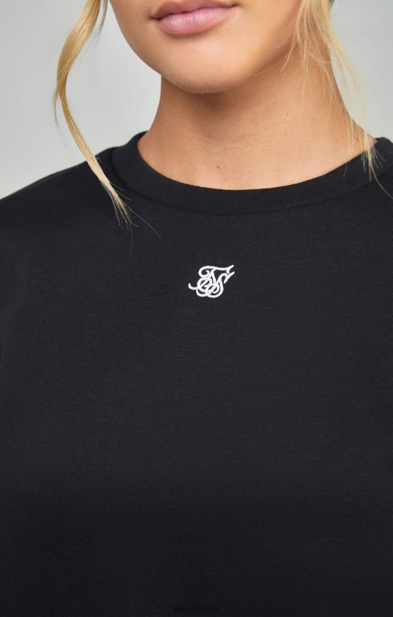 SikSilk לבוש 008V2F101 סווטשירט חיוני שחור נשים