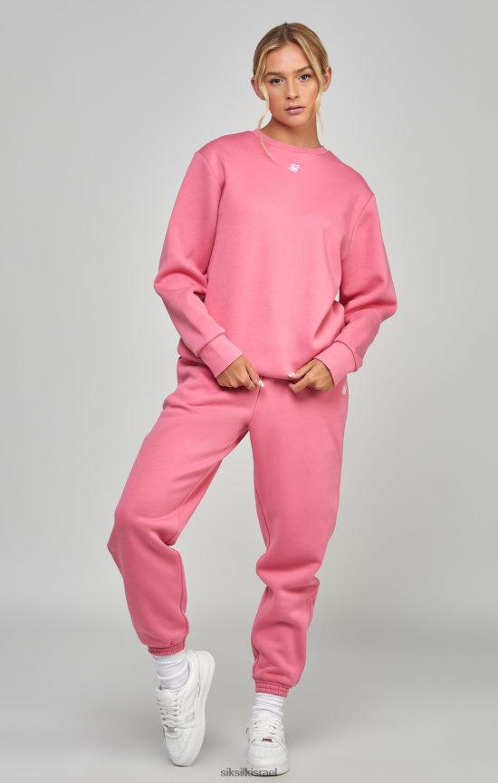 SikSilk לבוש 008V2F103 סווטשירט חיוני ורוד נשים