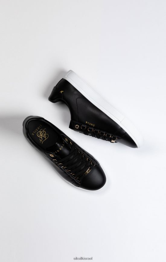 SikSilk הַנעָלָה 008V2F10 מאמן קלאסי שחור עם טבעות D ממתכת גברים