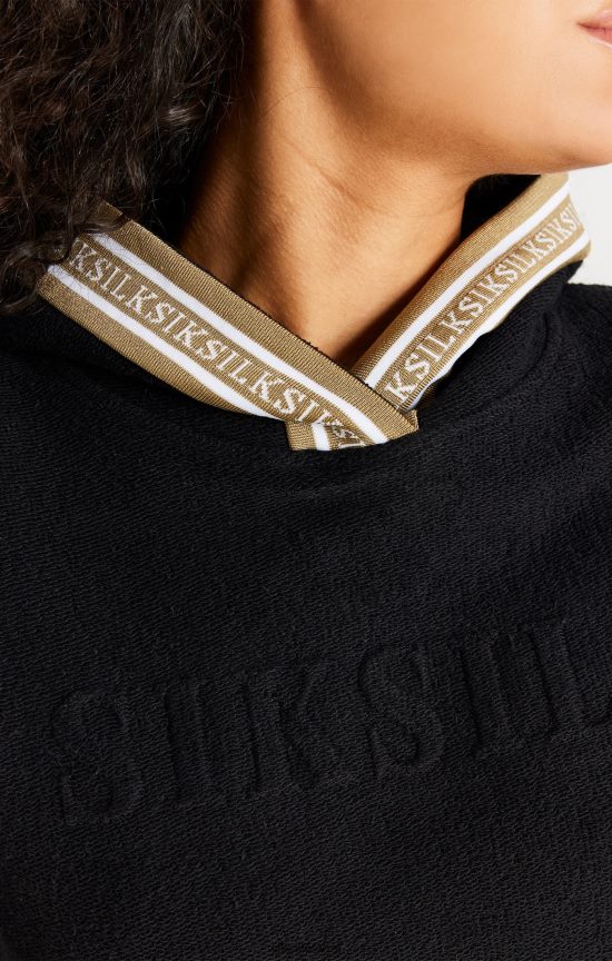 SikSilk לבוש 008V2F113 קפוצ'ון שחור נשים