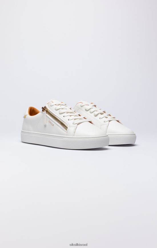 SikSilk הַנעָלָה 008V2F12 מאמן קלאסי לבן עם רוכסן פונקציונלי גברים