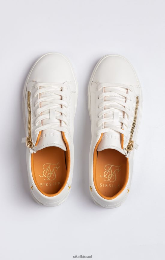 SikSilk הַנעָלָה 008V2F12 מאמן קלאסי לבן עם רוכסן פונקציונלי גברים