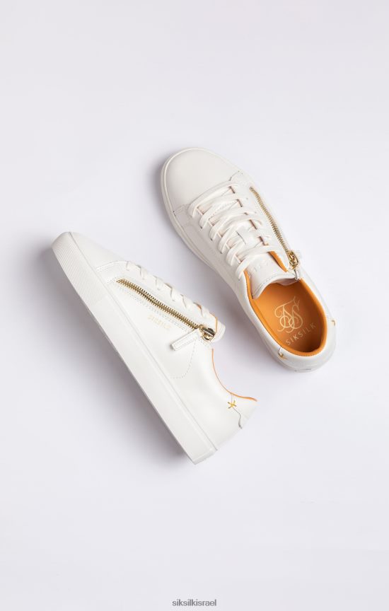 SikSilk הַנעָלָה 008V2F12 מאמן קלאסי לבן עם רוכסן פונקציונלי גברים