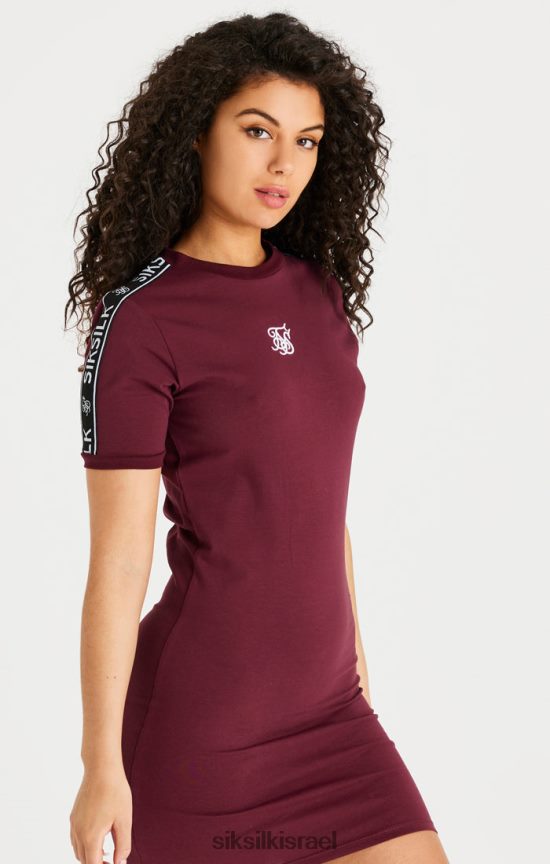 SikSilk לבוש 008V2F141 שמלת bodycon עם סרט בורדו נשים