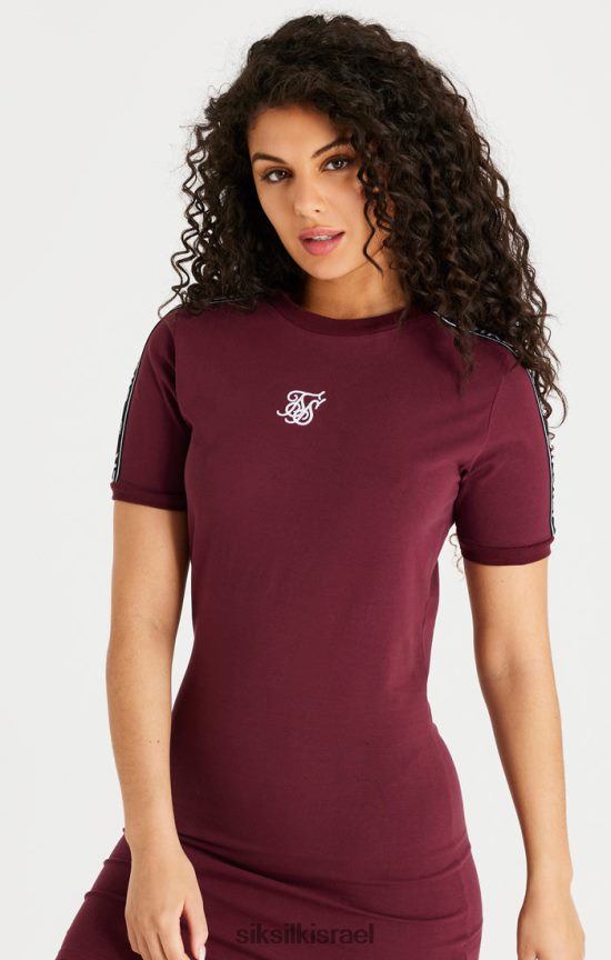SikSilk לבוש 008V2F141 שמלת bodycon עם סרט בורדו נשים