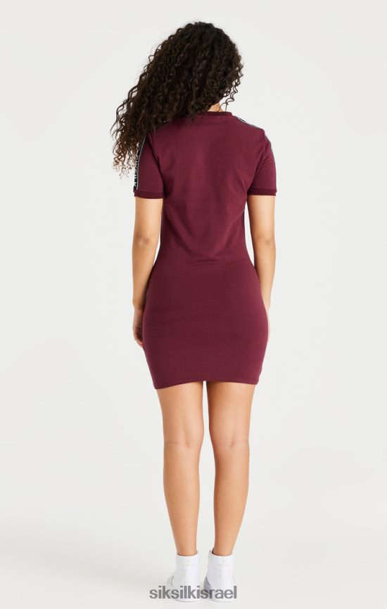 SikSilk לבוש 008V2F141 שמלת bodycon עם סרט בורדו נשים