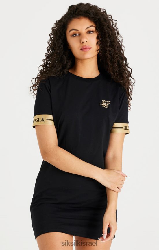 SikSilk לבוש 008V2F143 שמלת טריקו שחורה נשים