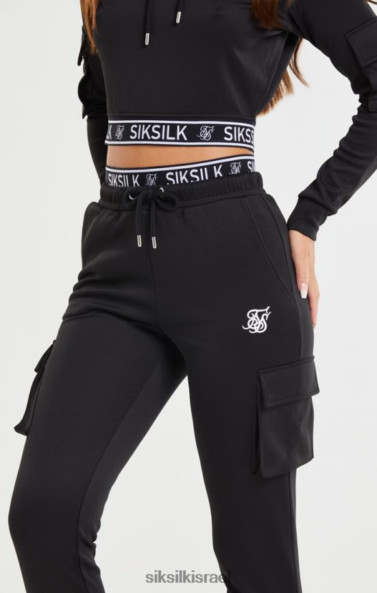SikSilk לבוש 008V2F157 ספורט כיס מטען שחור נשים