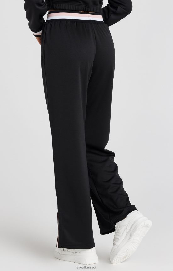 SikSilk לבוש 008V2F158 מכנסי טרנינג שחורים עם רגליים רחבות נשים