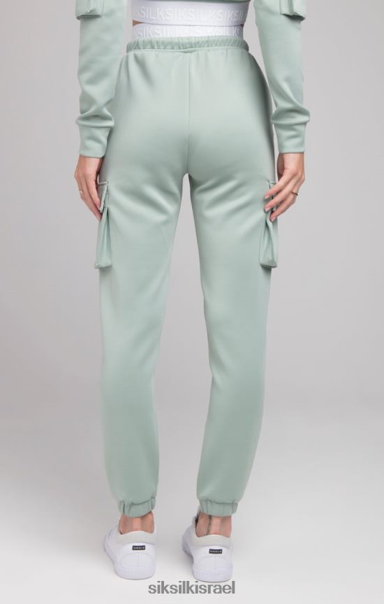 SikSilk לבוש 008V2F176 מכנסי מסלול קרגו טייפ - מרווה נשים