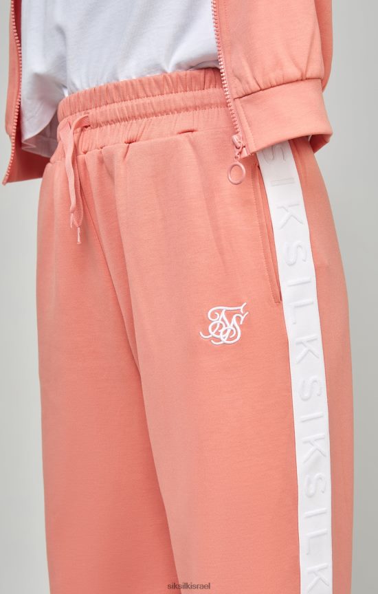 SikSilk לבוש 008V2F181 מכנסי רגל רחבה עם סרט קורל נשים