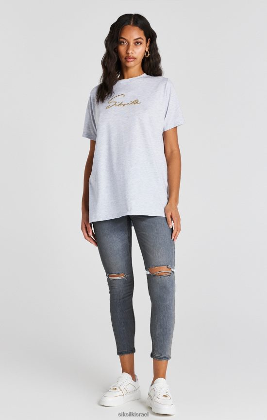 SikSilk לבוש 008V2F188 כביסה כחולה ג'ינס דנים במצוקה נשים