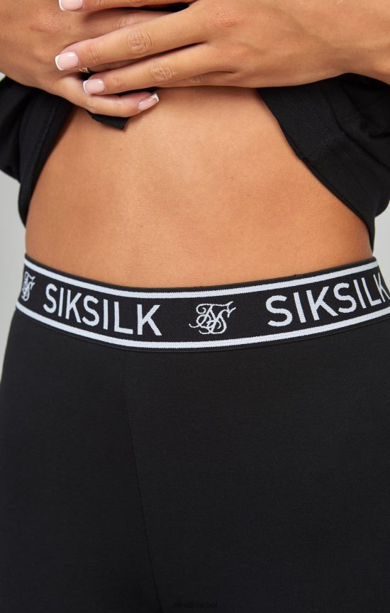 SikSilk לבוש 008V2F196 מכנסי טייפ חיוניים שחורים נשים