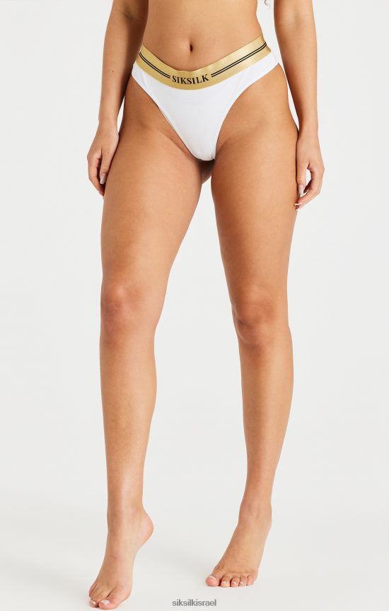 SikSilk לבוש 008V2F210 מארז שחור, לבן ואפור של 3 חוטיני נשים