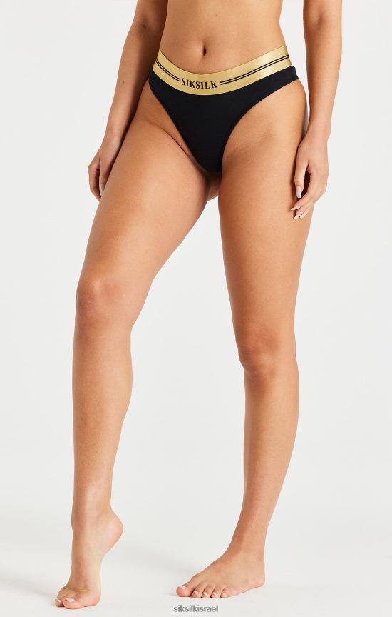 SikSilk לבוש 008V2F210 מארז שחור, לבן ואפור של 3 חוטיני נשים