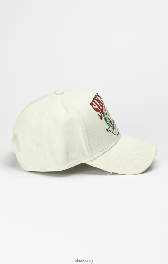 SikSilk אבזר 008V2F228 כובע משאית ecru varsity לִשְׁנֵי הַמִינִים