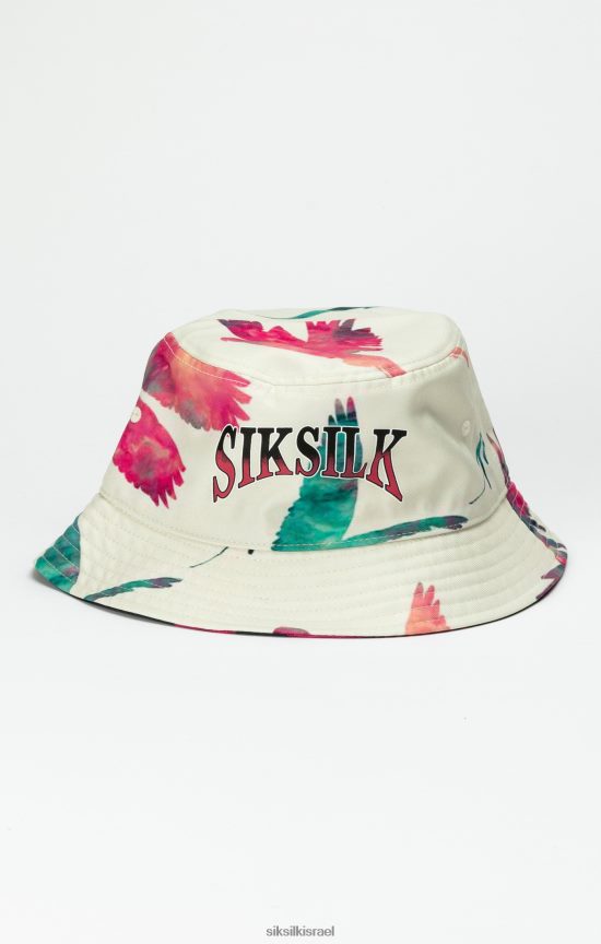 SikSilk אבזר 008V2F232 כובע דלי שחור הפיך מודפס לִשְׁנֵי הַמִינִים