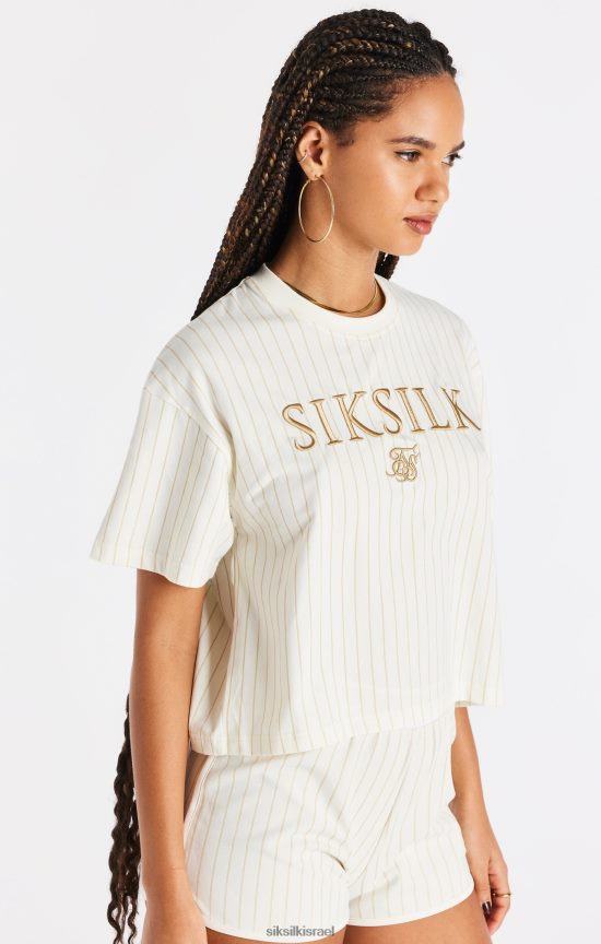 SikSilk לבוש 008V2F26 חולצת טריקו פס אקרו נשים