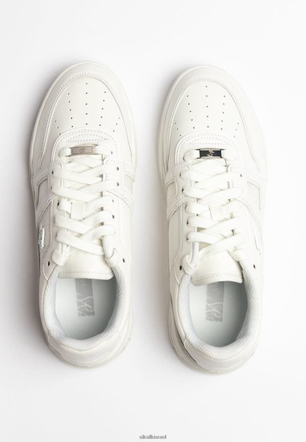 SikSilk הַנעָלָה 008V2F268 מאמן אוף לבן למגרש נמוך נשים