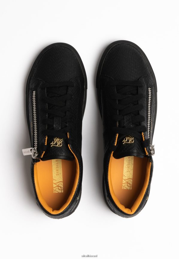 SikSilk הַנעָלָה 008V2F277 עור נחש קירקי שחור נשים