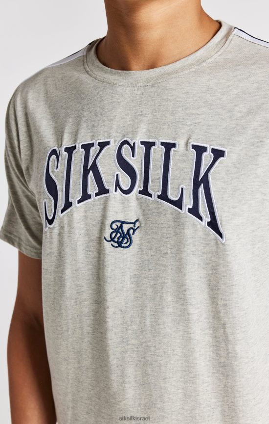 SikSilk לבוש 008V2F283 חולצת טריקו אפורה של אוניברסיטת מרל בנים