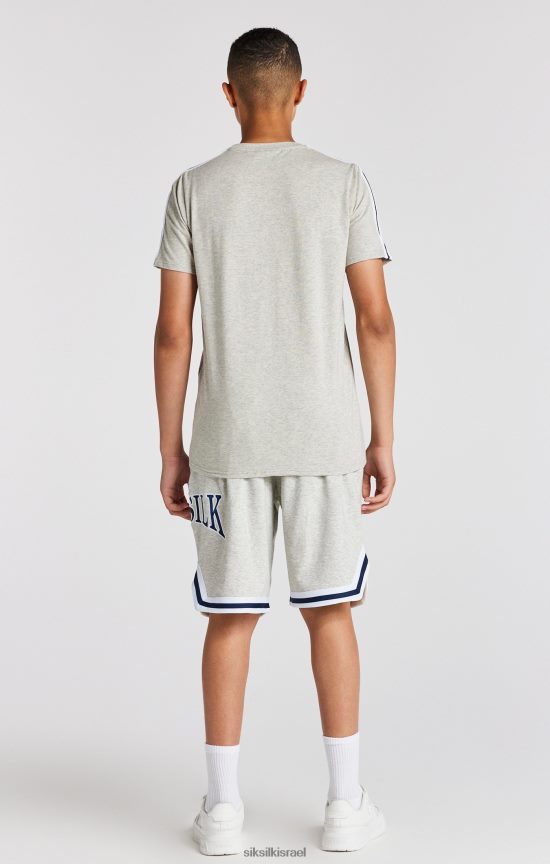 SikSilk לבוש 008V2F283 חולצת טריקו אפורה של אוניברסיטת מרל בנים