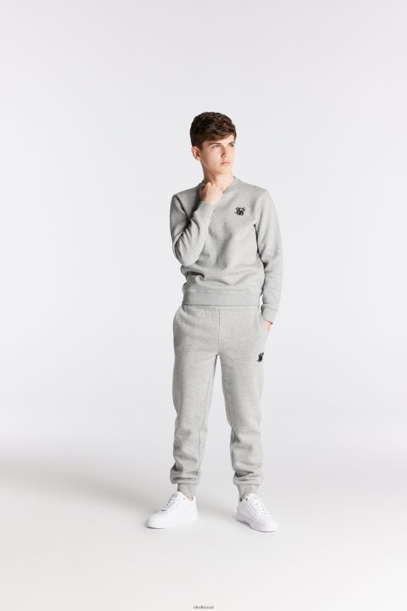 SikSilk לבוש 008V2F289 סווטשירט גריי marl essentials בנים