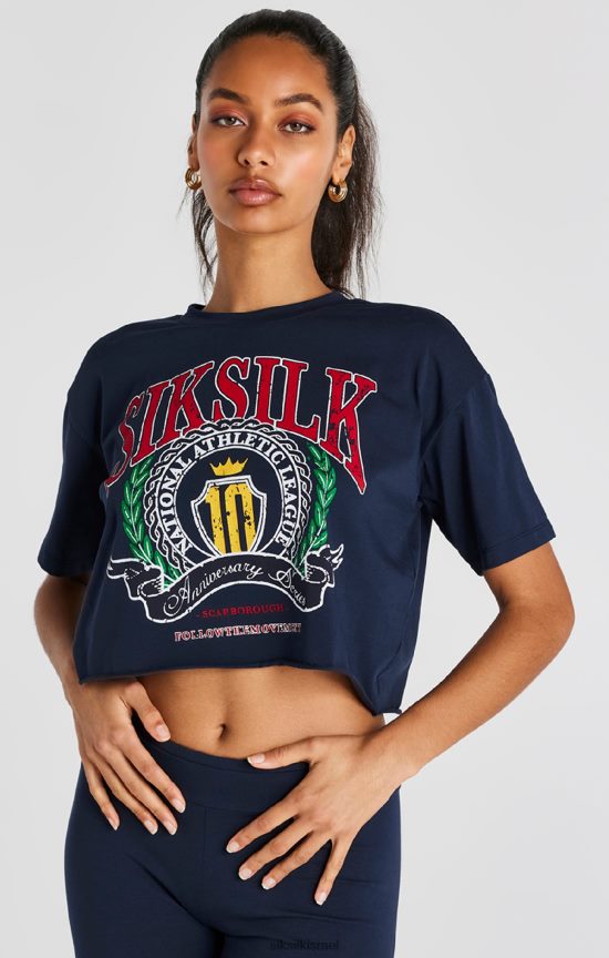 SikSilk לבוש 008V2F28 חולצת טריקו של חיל הים קרופ נשים