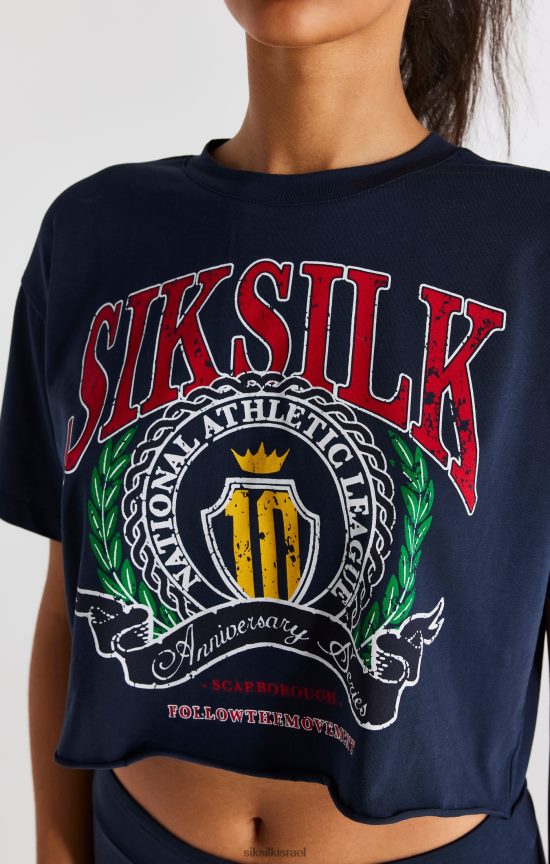 SikSilk לבוש 008V2F28 חולצת טריקו של חיל הים קרופ נשים