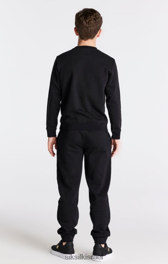 SikSilk לבוש 008V2F291 סווטשירט חיוני שחור בנים
