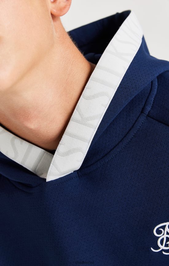 SikSilk לבוש 008V2F292 קפוצ'ון עילי דינמי - נייבי ולבן בנים