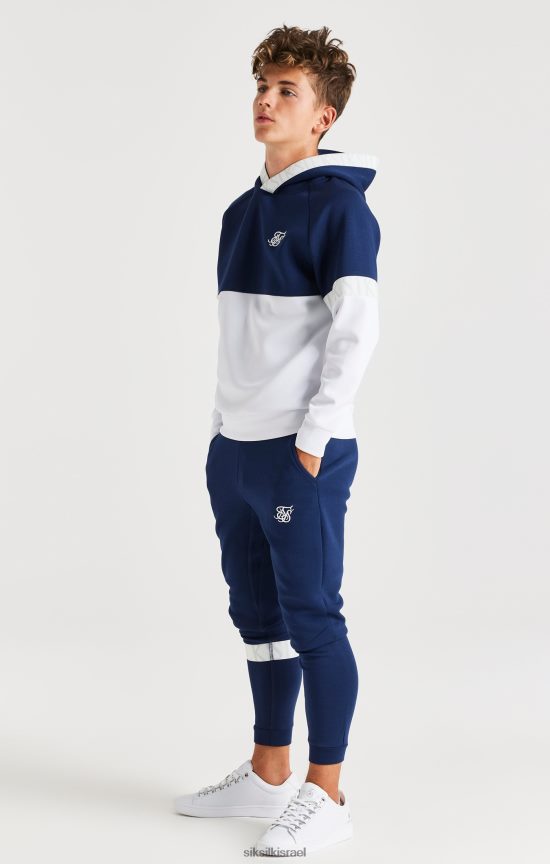 SikSilk לבוש 008V2F292 קפוצ'ון עילי דינמי - נייבי ולבן בנים