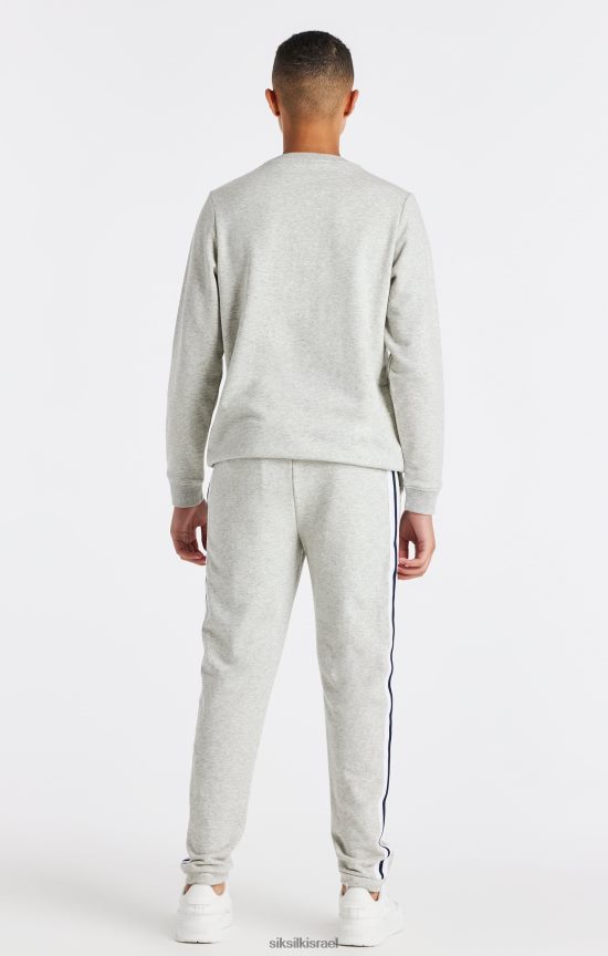 SikSilk לבוש 008V2F296 סווטשירט גריי marl ורסיטי צוות בנים