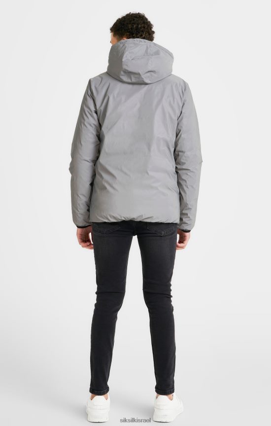SikSilk לבוש 008V2F298 מעיל בועות אפור הפיך בנים