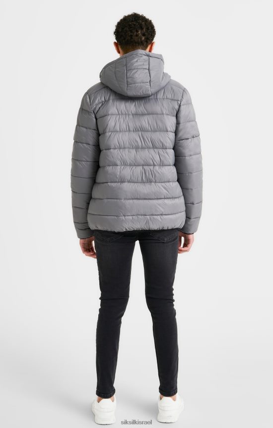 SikSilk לבוש 008V2F298 מעיל בועות אפור הפיך בנים