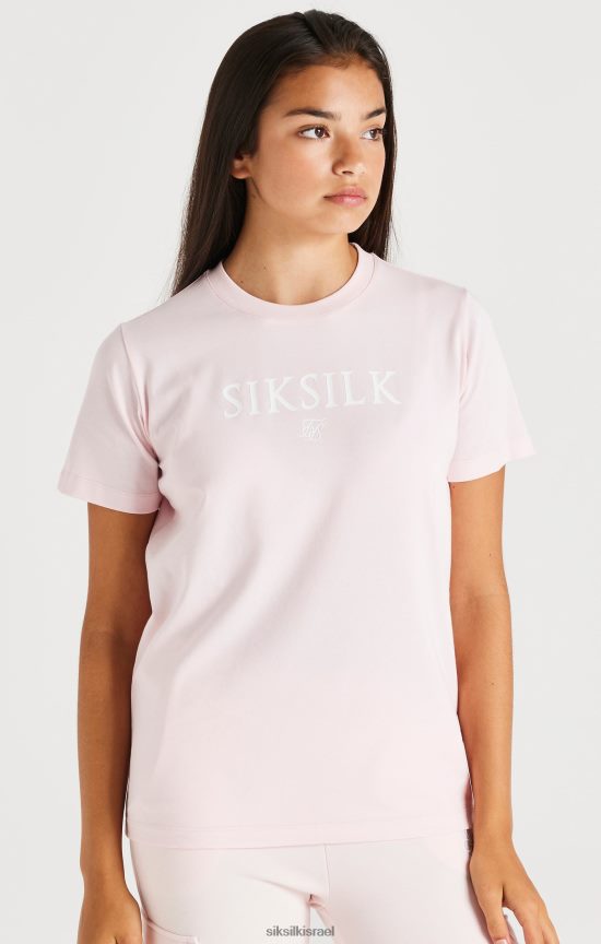 SikSilk לבוש 008V2F317 טי ממותג - ורוד בנות