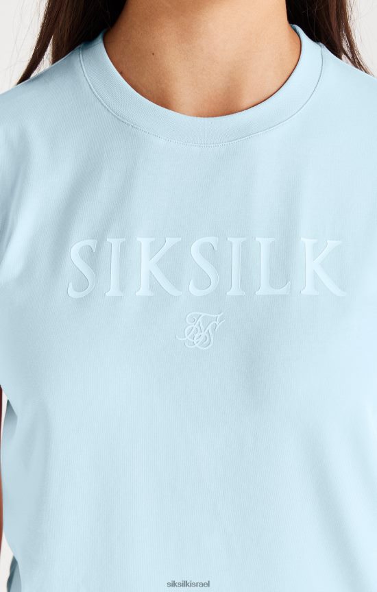SikSilk לבוש 008V2F319 טי ממותג - כחול בנות