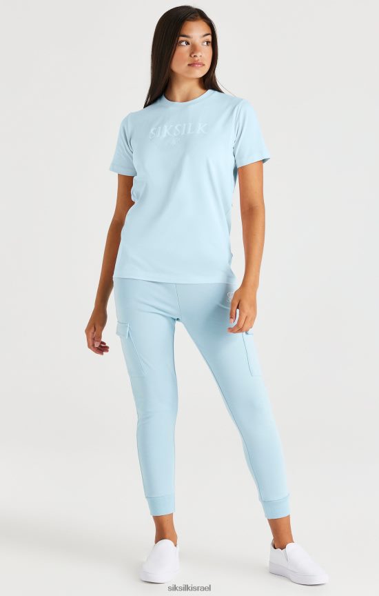 SikSilk לבוש 008V2F319 טי ממותג - כחול בנות