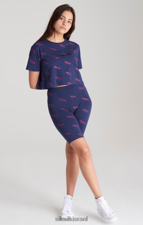 SikSilk לבוש 008V2F324 חולצת טריקו חתוכה בחתימת חיל הים בנות