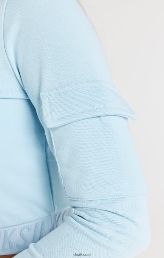 SikSilk לבוש 008V2F328 מכסה מנוע מודבק מטען - כחול בנות