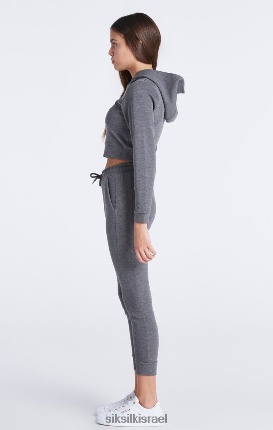 SikSilk לבוש 008V2F329 חלק עליון רצועת חוואר אפור בנות