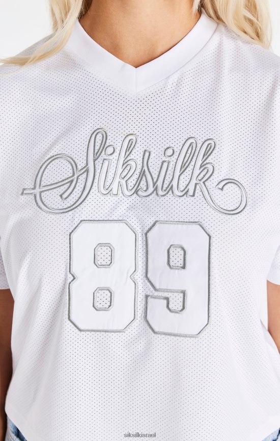 SikSilk לבוש 008V2F32 חולצת רשת לבנה נשים