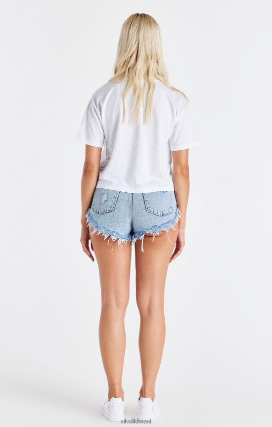 SikSilk לבוש 008V2F32 חולצת רשת לבנה נשים