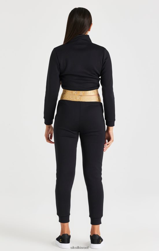 SikSilk לבוש 008V2F330 רוכסן מטאלי מודבק - שחור בנות