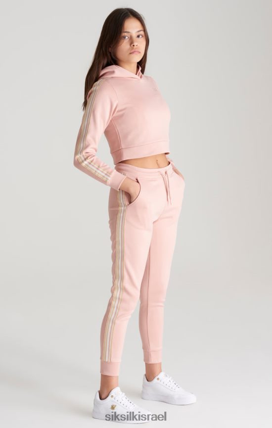 SikSilk לבוש 008V2F332 קפוצ'ון קצוץ עם סרט ורוד בנות