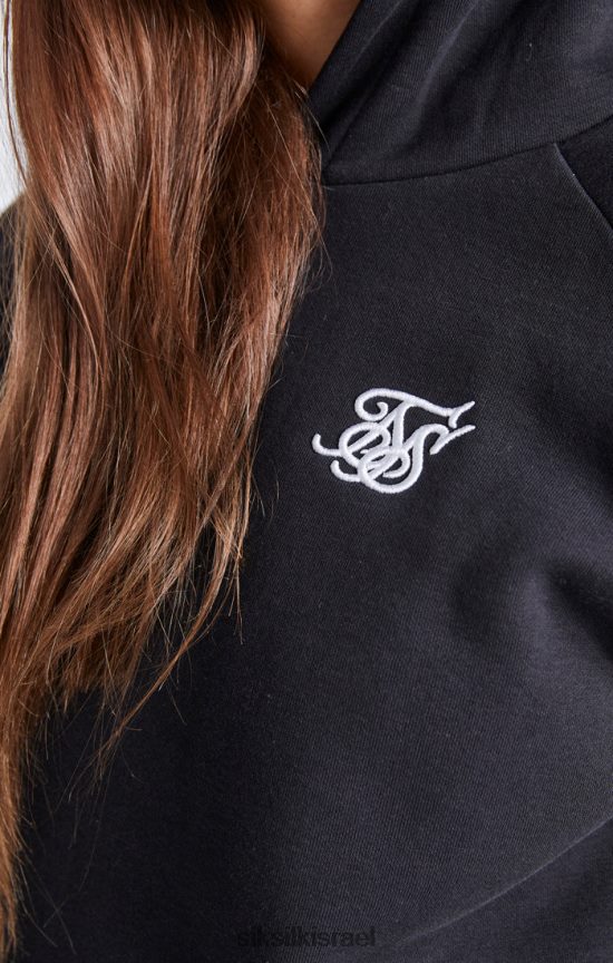 SikSilk לבוש 008V2F335 קפוצ'ון עילי שחור בנות