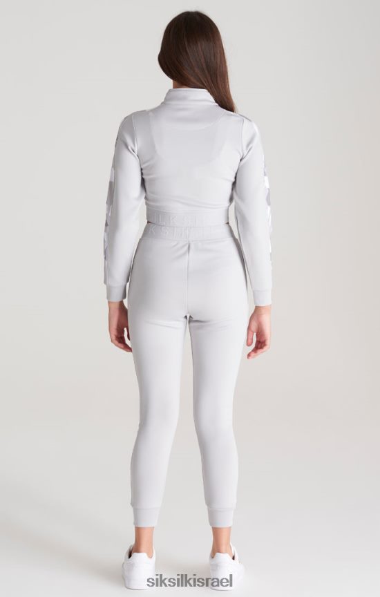 SikSilk לבוש 008V2F338 חלק עליון רצועה אפור עם פאנל קמו בנות