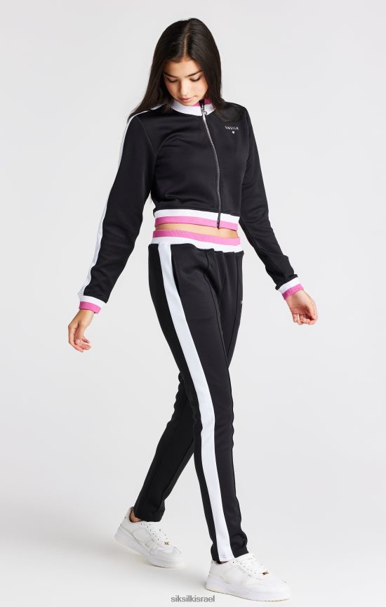 SikSilk לבוש 008V2F353 מכנסי טרנינג רטרו שחור בנות