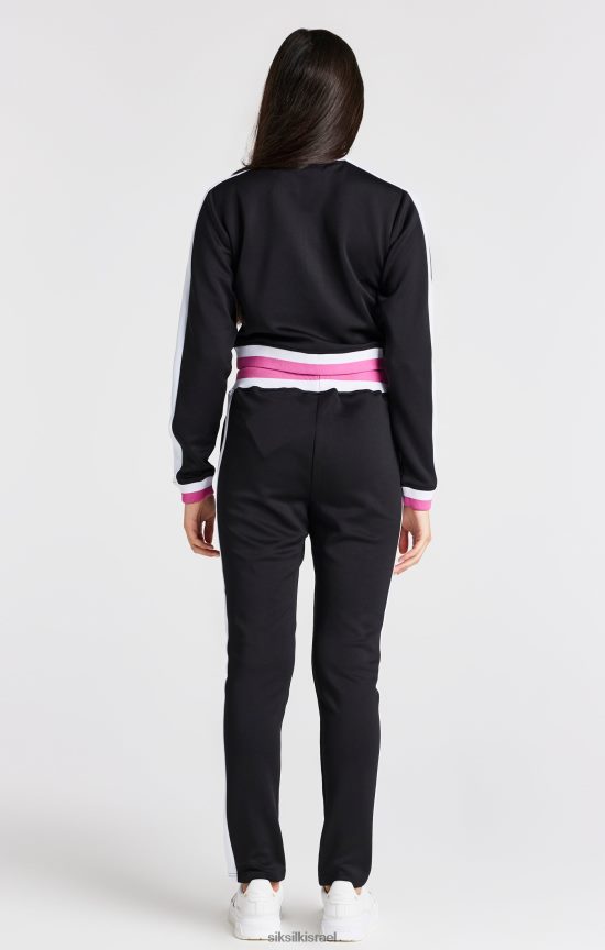 SikSilk לבוש 008V2F353 מכנסי טרנינג רטרו שחור בנות
