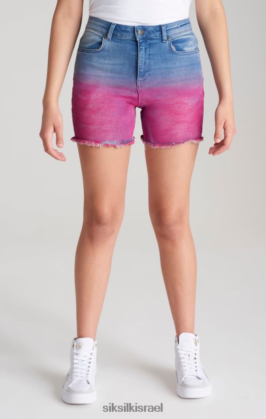 SikSilk לבוש 008V2F356 צבע כחול ג'ינס קצר בנות